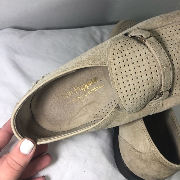 Hush Puppies Size 11 Slip On Loafer Cream Tan - Picture 5 of 5